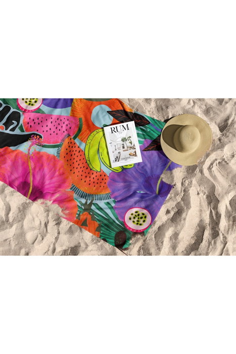 Mijölnir Tropical Vibes 90 Toalla de Playa Multicolor de Microfilamento 90x150 cm Poliéster/Poliamida